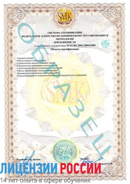 Образец сертификата соответствия (приложение) Кудымкар Сертификат OHSAS 18001